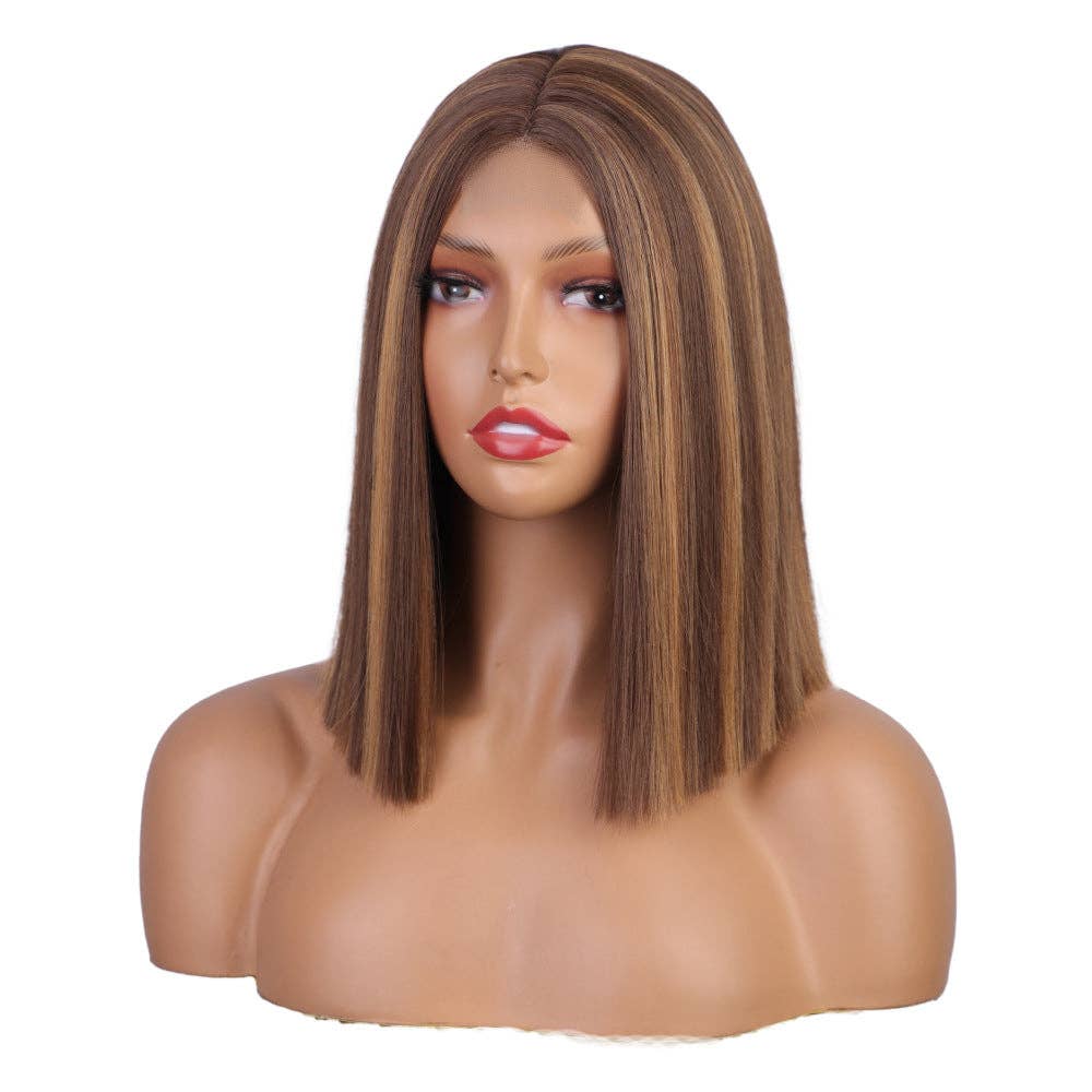 Chic Bob Cut Straight Synthetic Wig - Natural Look, Easy Wear, Stylish Hair