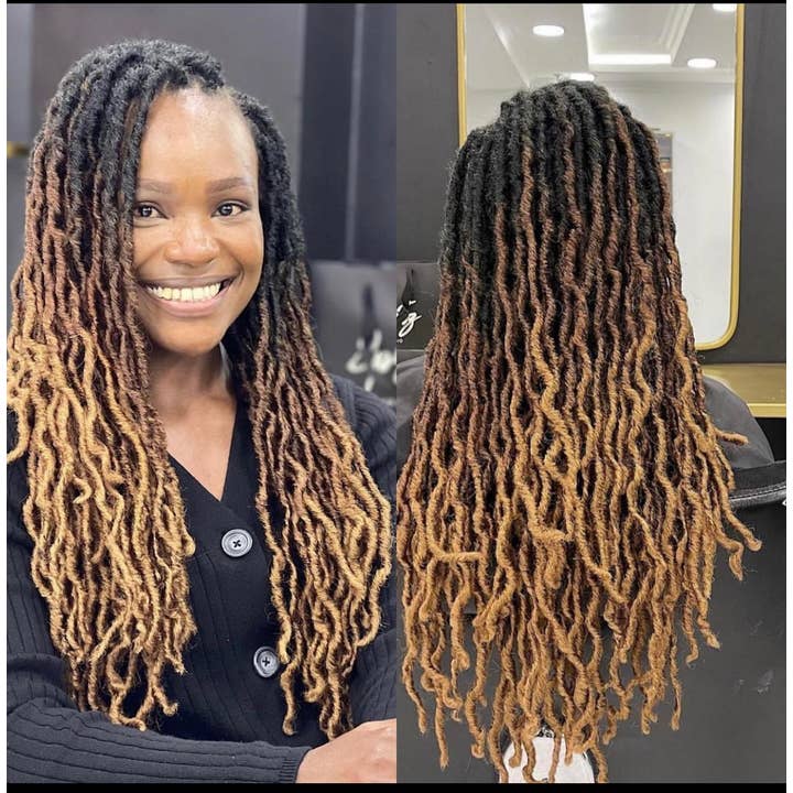 Handmade Braided Gypsy Faux Locs Lace Front Wig for Black Women