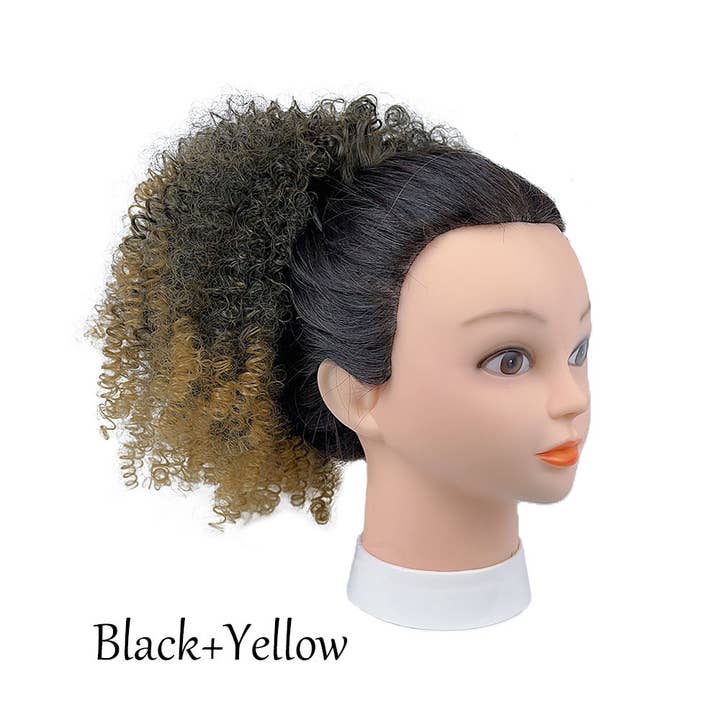 Short Afro Kinky Curly Drawstring Ponytail: Heat Resistant Hair Extension