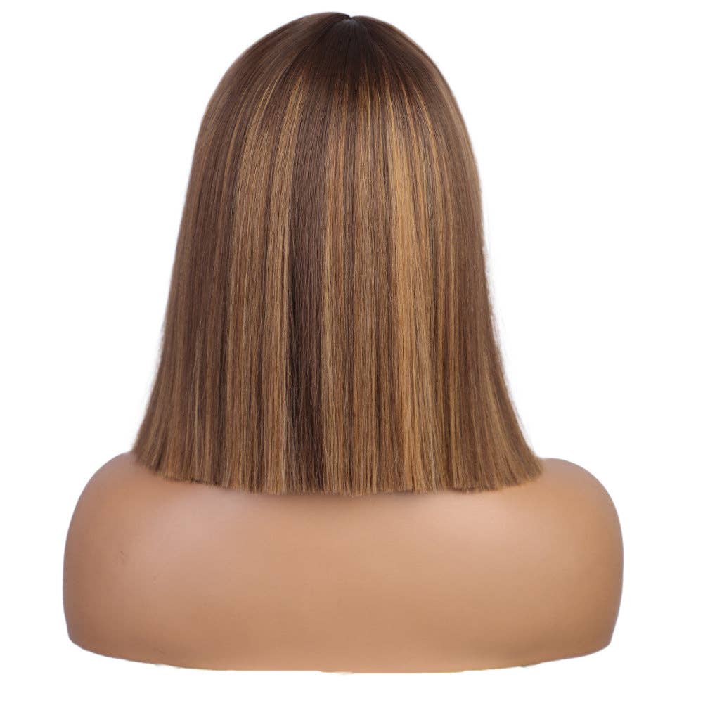 Chic Bob Cut Straight Synthetic Wig - Natural Look, Easy Wear, Stylish Hair