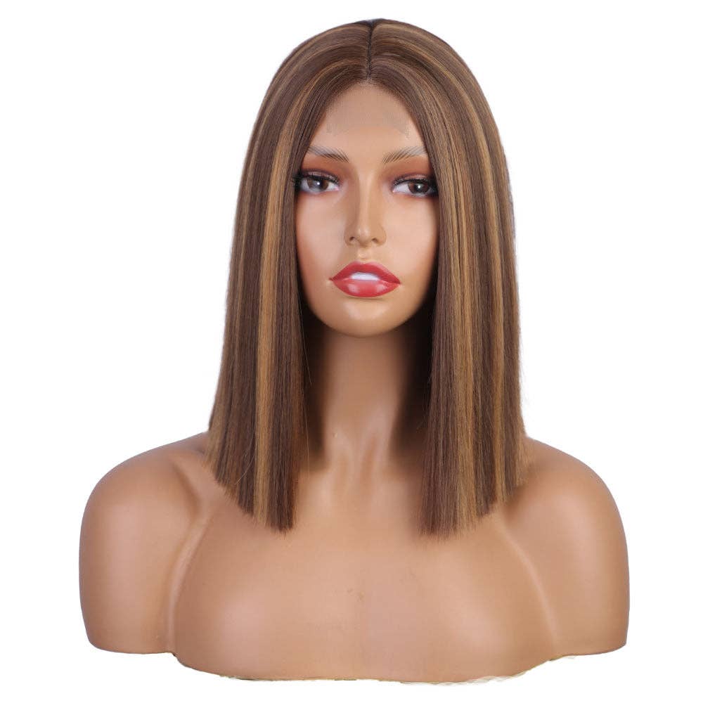 Chic Bob Cut Straight Synthetic Wig - Natural Look, Easy Wear, Stylish Hair