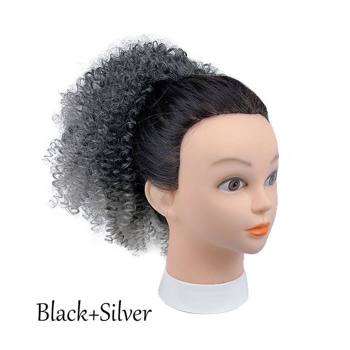 Short Afro Kinky Curly Drawstring Ponytail: Heat Resistant Hair Extension