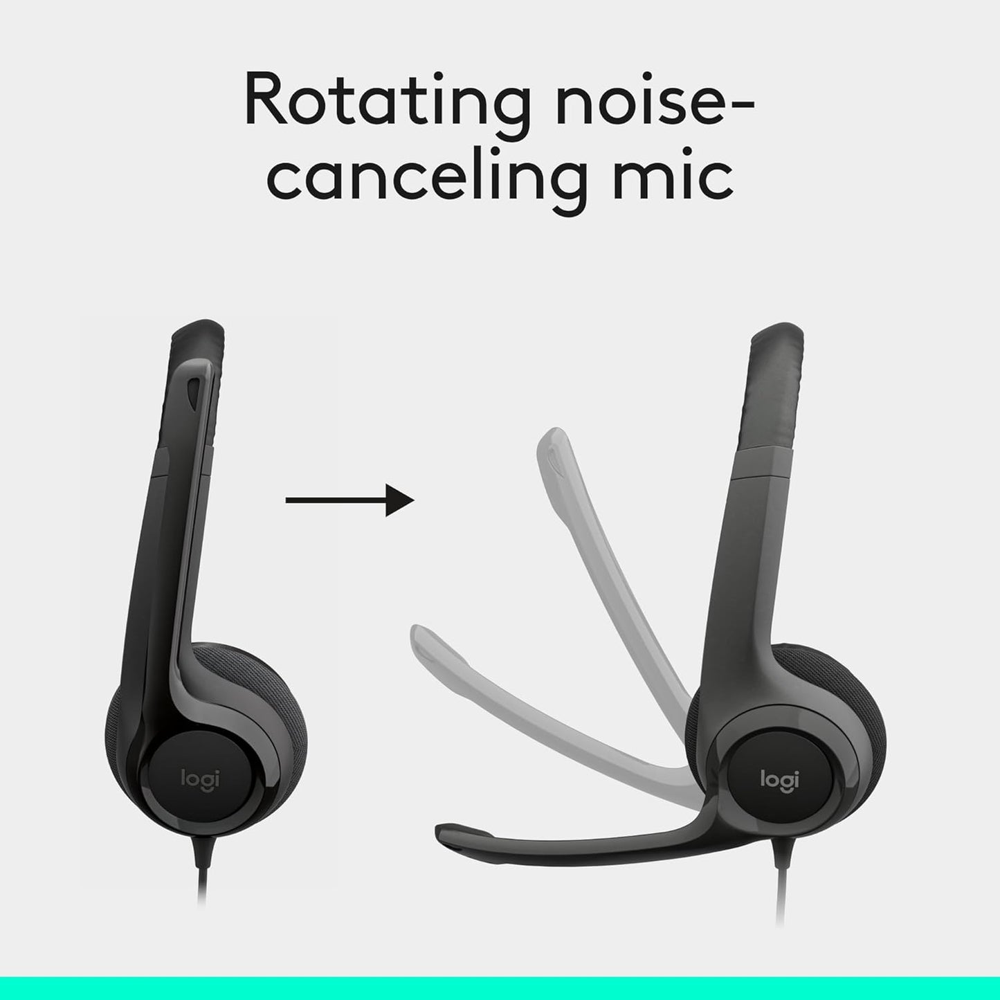 Logitech H390 Wired USB Headset with Noise-Cancelling Mic for PC Gaming & Meetings