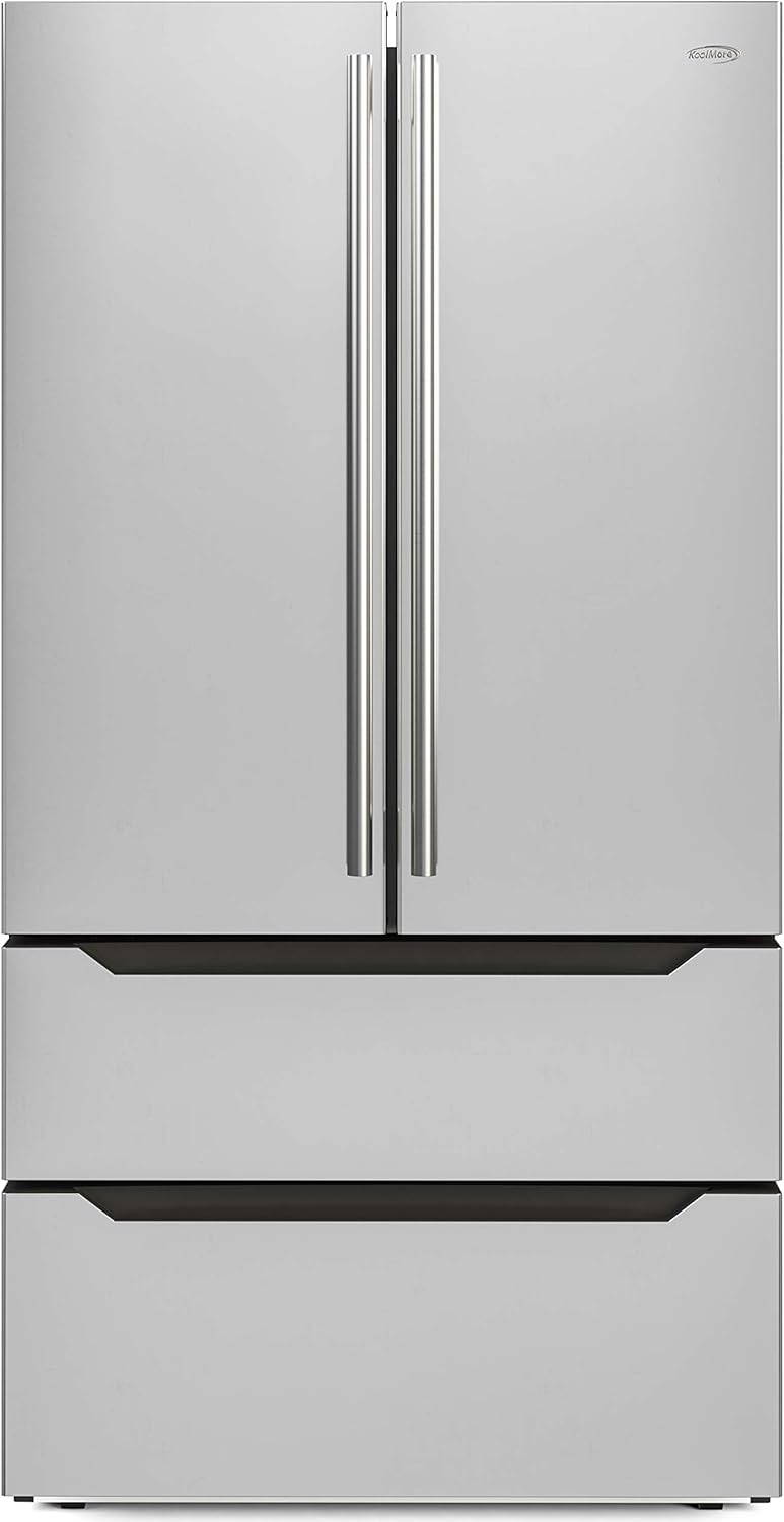 KoolMore RS-FR22 22.5 cu. ft. Stainless Steel French Door Refrigerator with Ice Maker