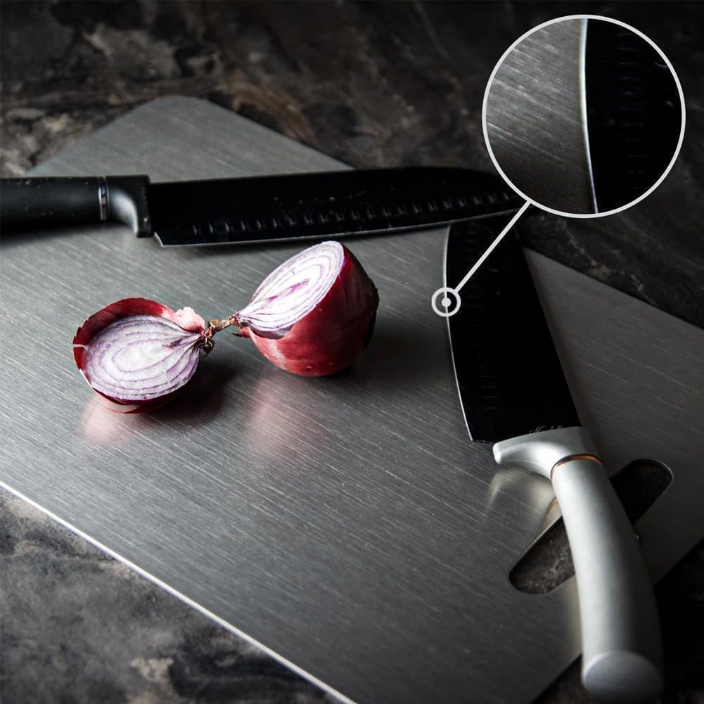 Premium Pure Titanium Cutting Board for Kitchen - Hygienic, Durable, Professional Grade