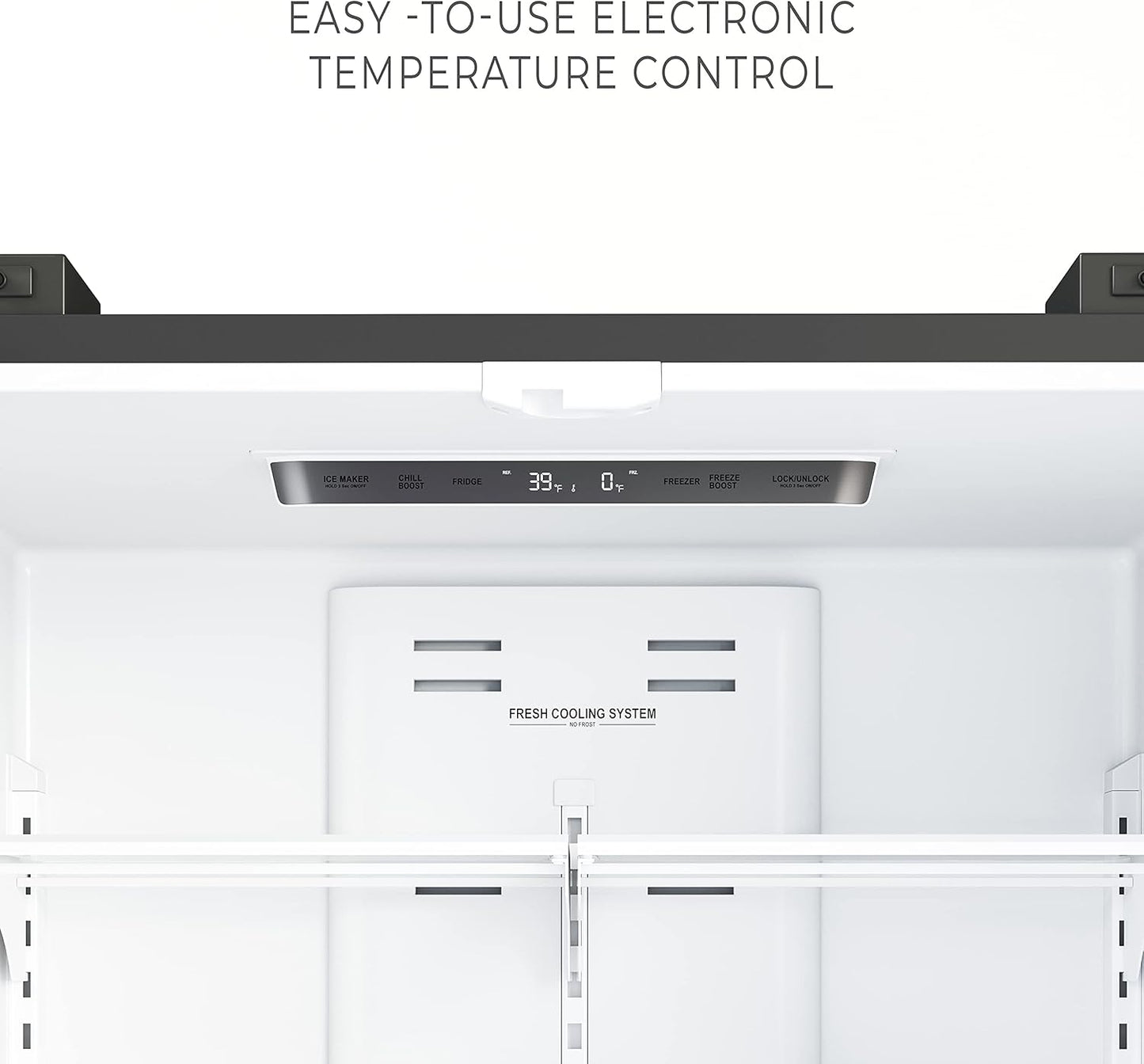 KoolMore RS-FR22 22.5 cu. ft. Stainless Steel French Door Refrigerator with Ice Maker