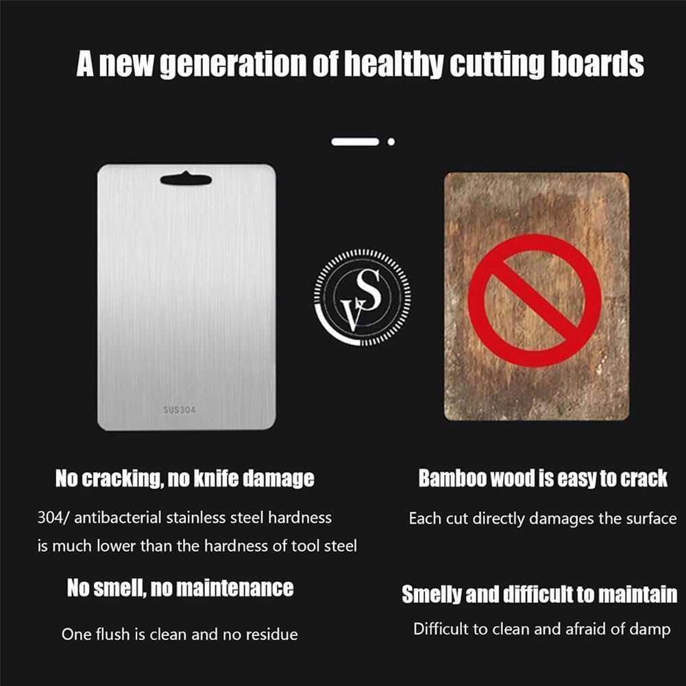 Premium Pure Titanium Cutting Board for Kitchen - Hygienic, Durable, Professional Grade
