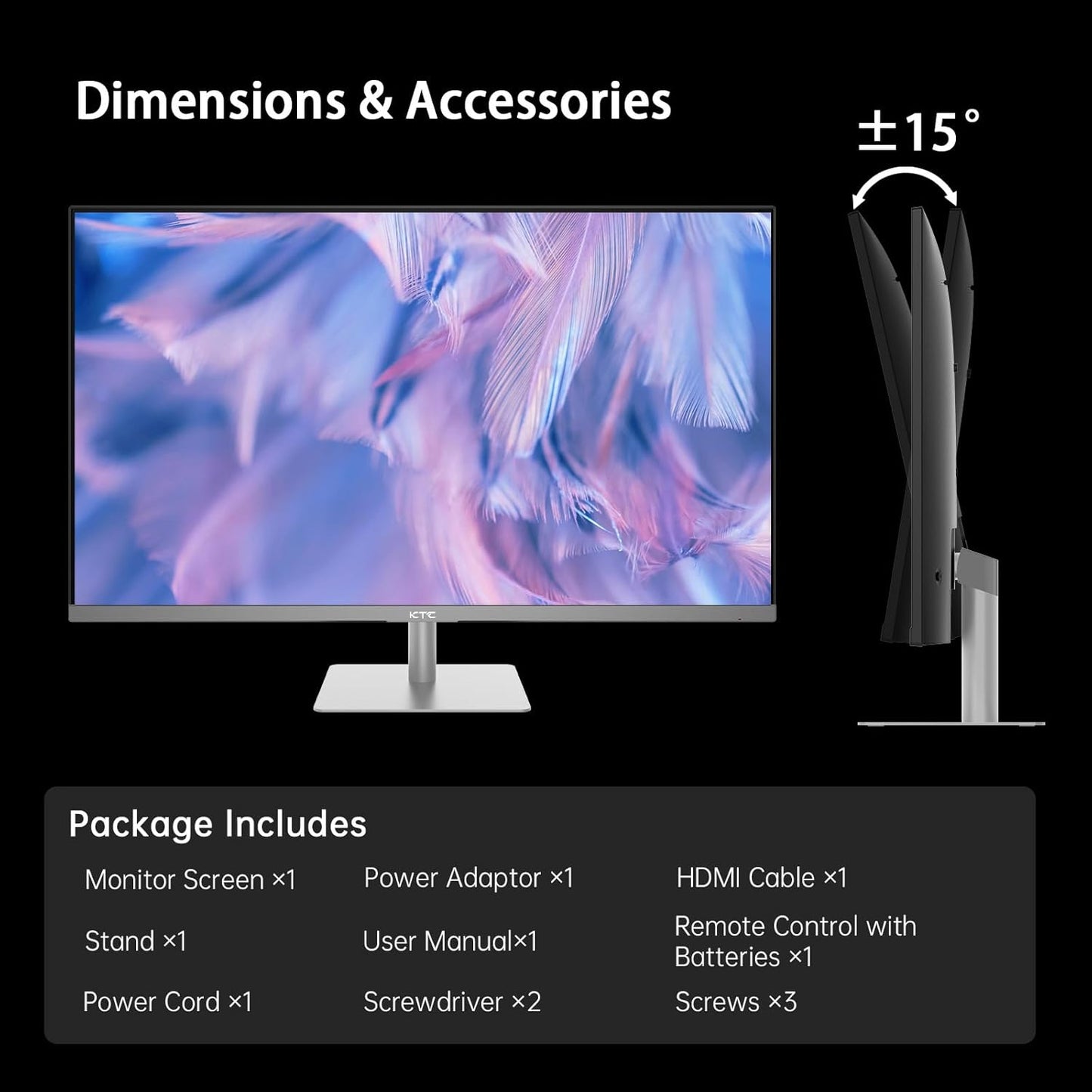 KTC 32-inch 4K UHD Smart Monitor with Google TV & HDR