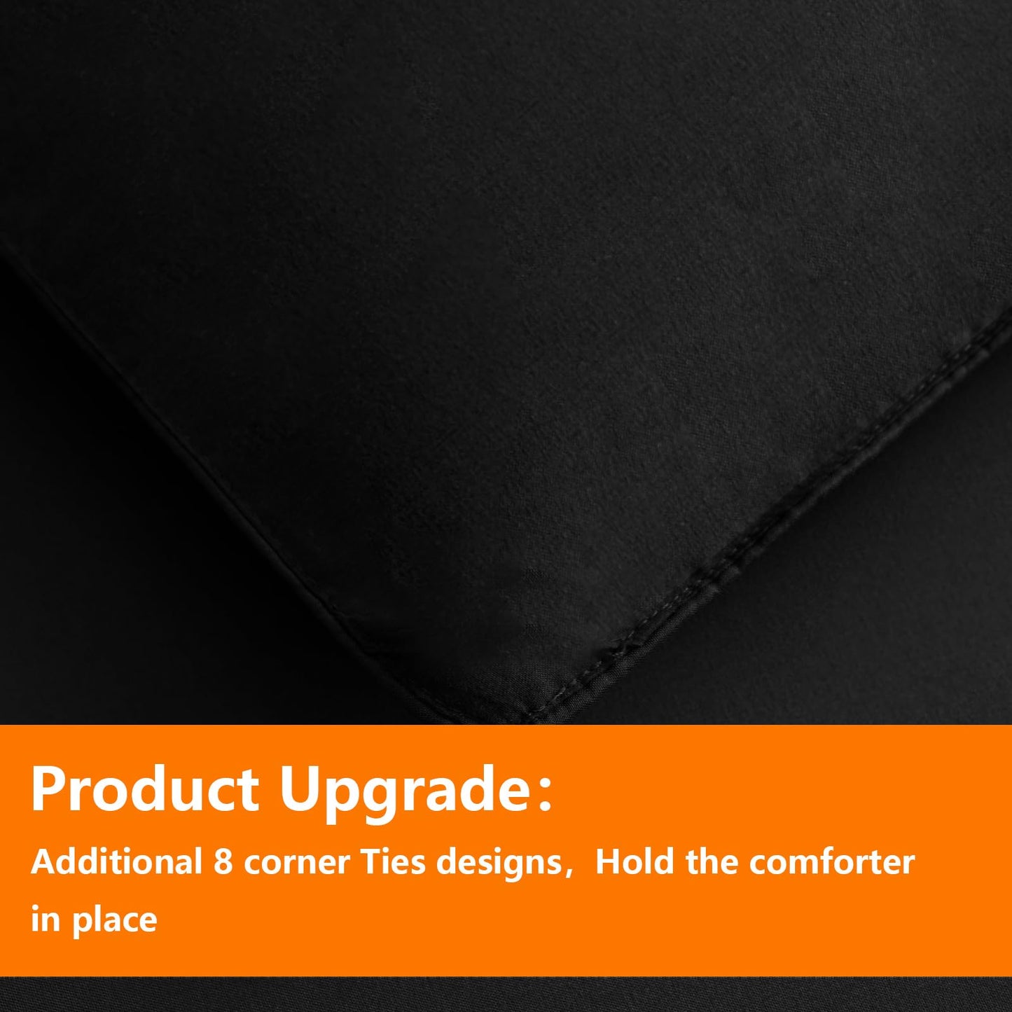 Twin Size Comforter Set - 5 Pieces, Bed in a Bag Bedding Sets with All Season Soft Quilted Warm Fluffy Reversible Comforter,Flat Sheet,Fitted Sheet,1 Pillow Shams,1 Pillowcases,Black