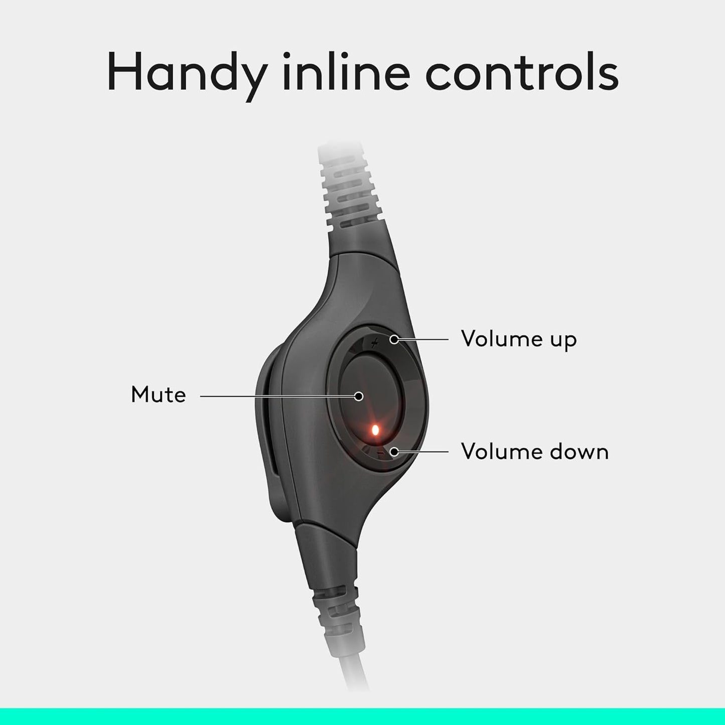 Logitech H390 Wired USB Headset with Noise-Cancelling Mic for PC Gaming & Meetings