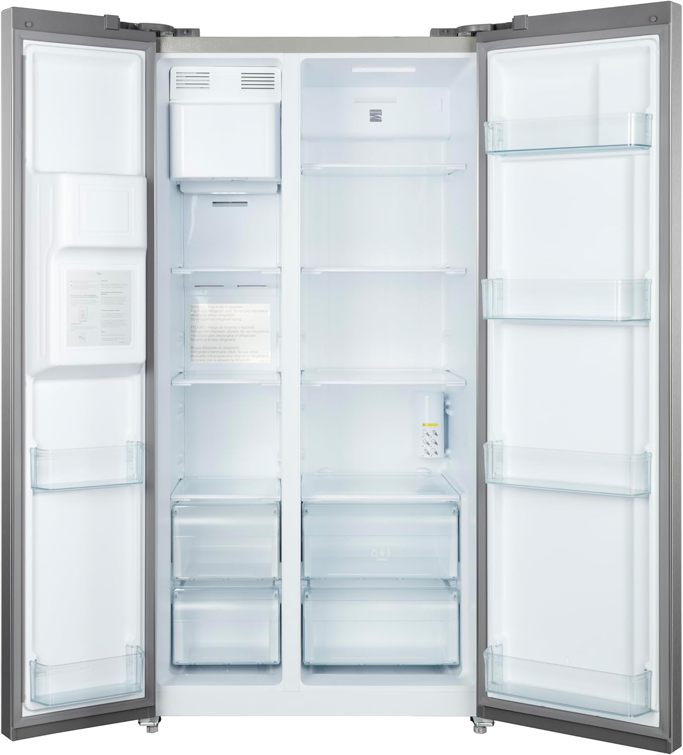 Kenmore 20 cu.ft. Counter-Depth Side-by-Side Refrigerator with Accela Chill, Ice & Water