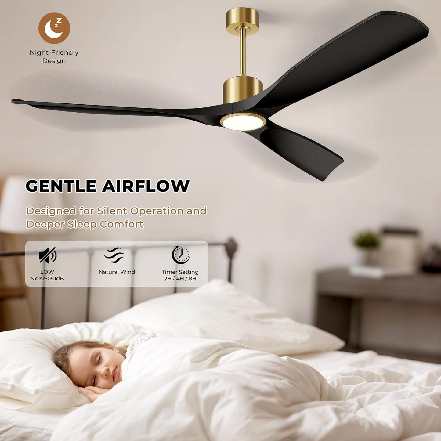 Smart 52-inch Outdoor/Indoor Ceiling Fan with Light, Remote & Alexa Voice Control