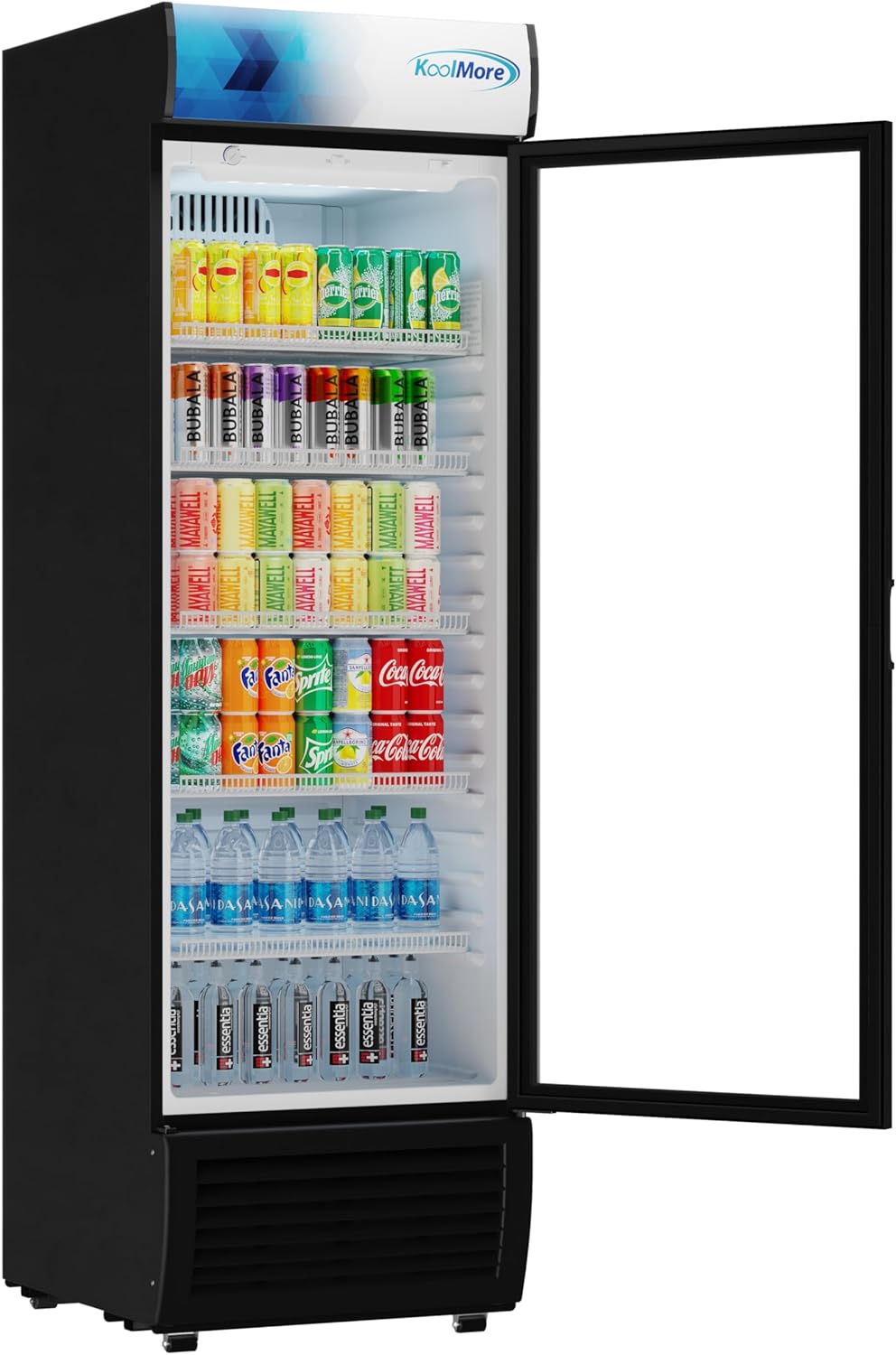 KoolMore 15 cu. ft. Commercial Glass Door Merchandiser Refrigerator LED Display
