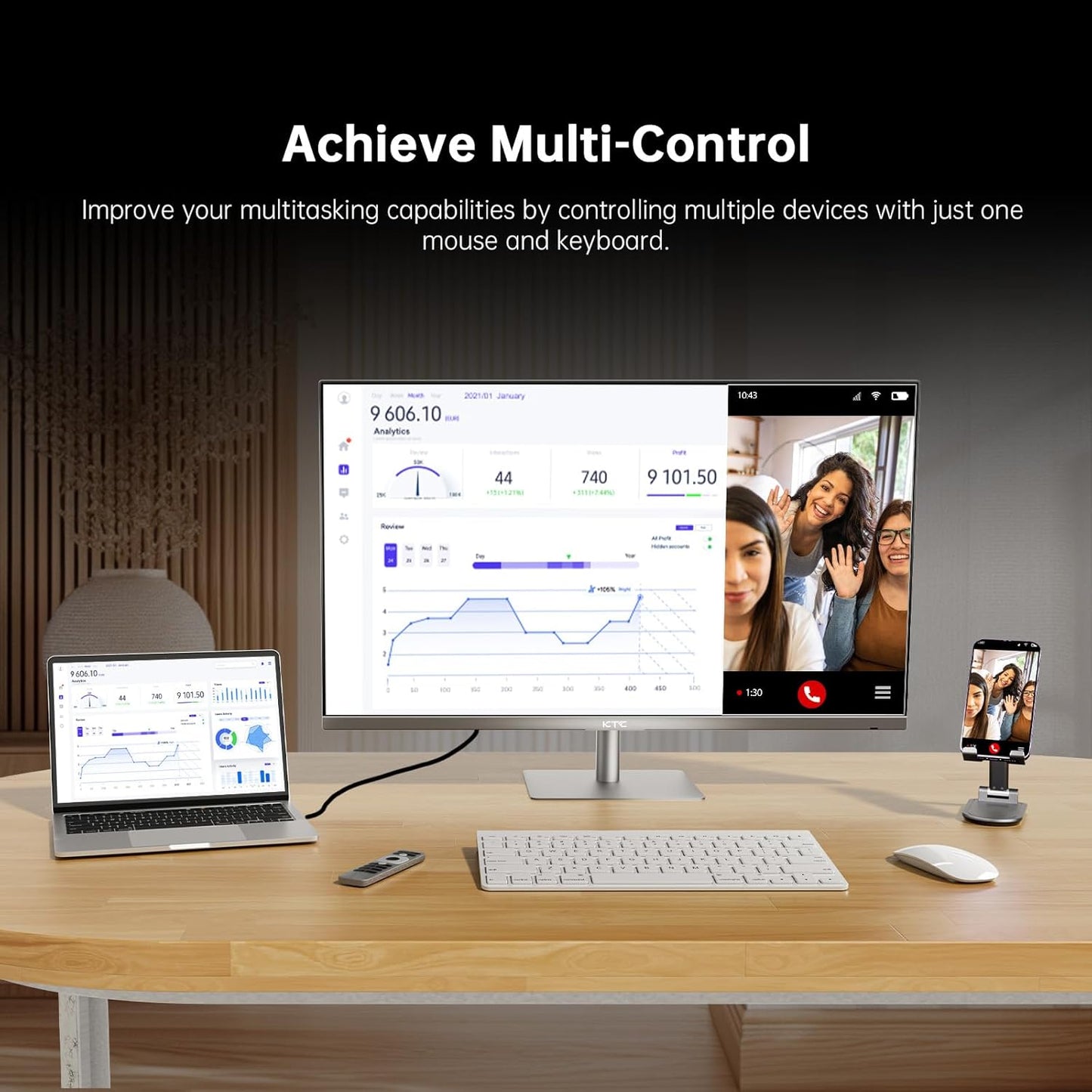 KTC 32-inch 4K UHD Smart Monitor with Google TV & HDR