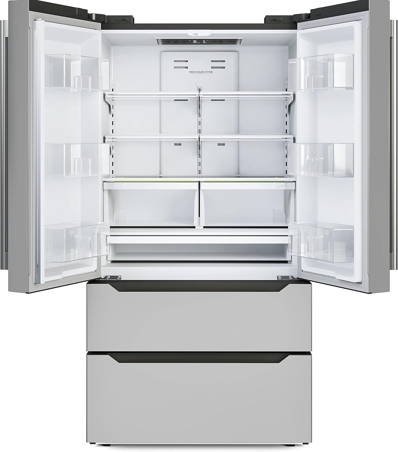 KoolMore RS-FR22 22.5 cu. ft. Stainless Steel French Door Refrigerator with Ice Maker
