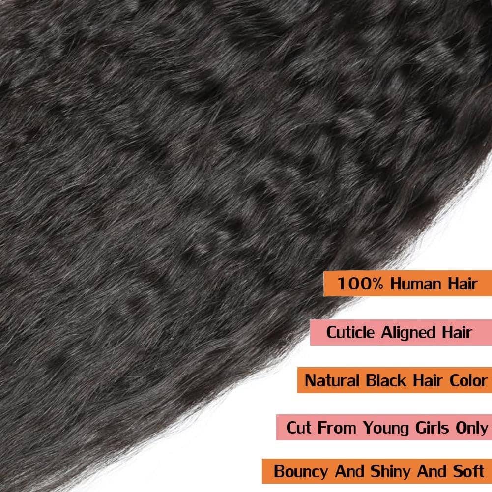 Luxurious 12A Grade Unprocessed Brazilian Afro Kinky Straight Human Hair Bundles