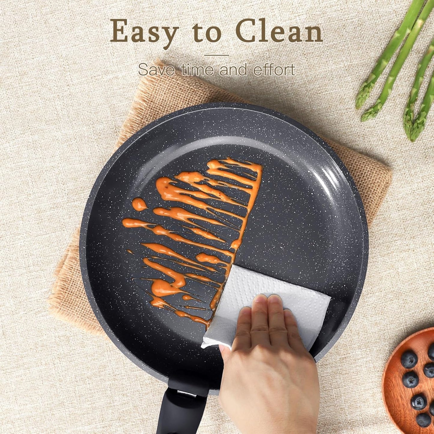 GiPP Healthy 15-Piece Ceramic Non-Stick Cookware Set with Detachable Handles