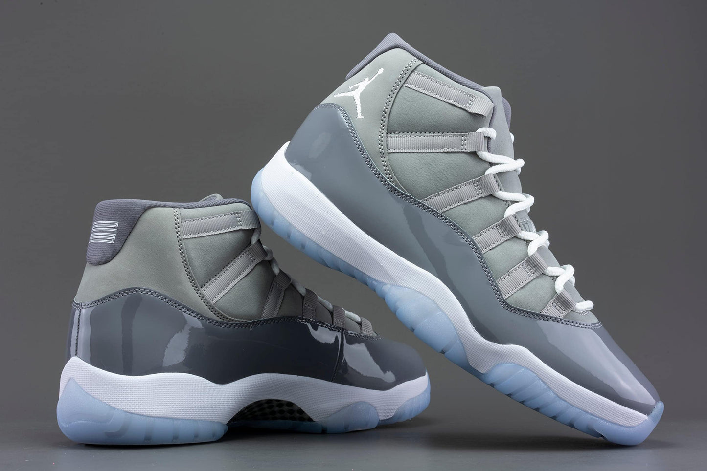 Nike mens Jordan 11 Retro shoes, Medium Grey/White-cool Grey