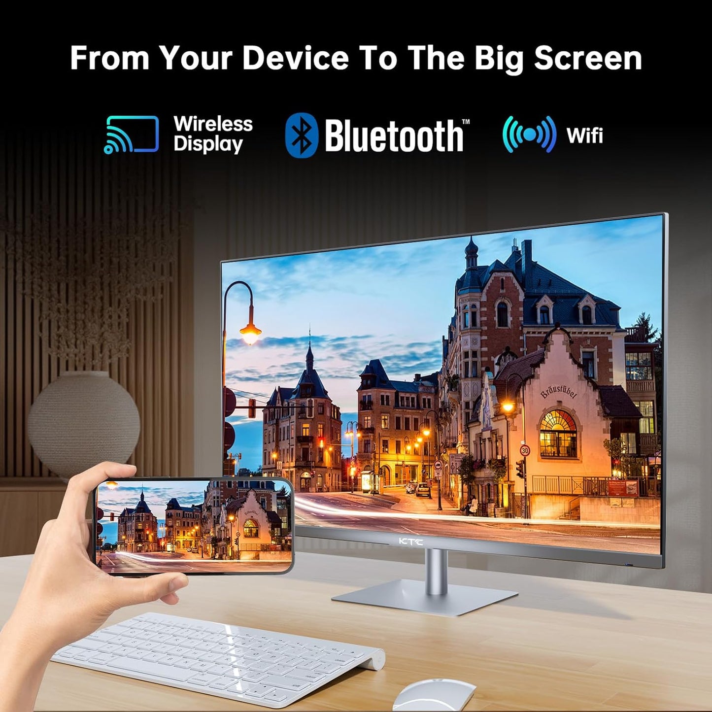 KTC 32-inch 4K UHD Smart Monitor with Google TV & HDR