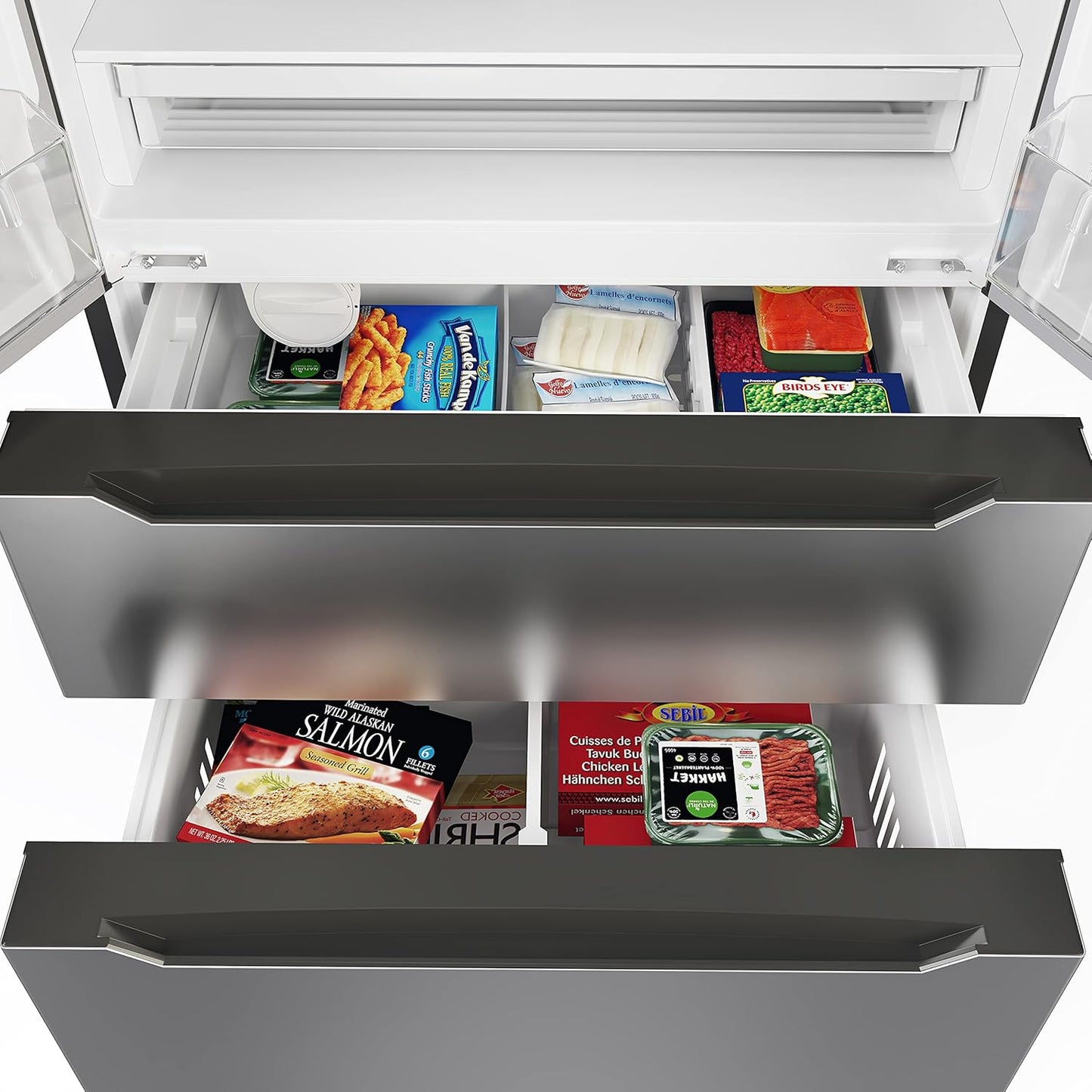 KoolMore RS-FR22 22.5 cu. ft. Stainless Steel French Door Refrigerator with Ice Maker