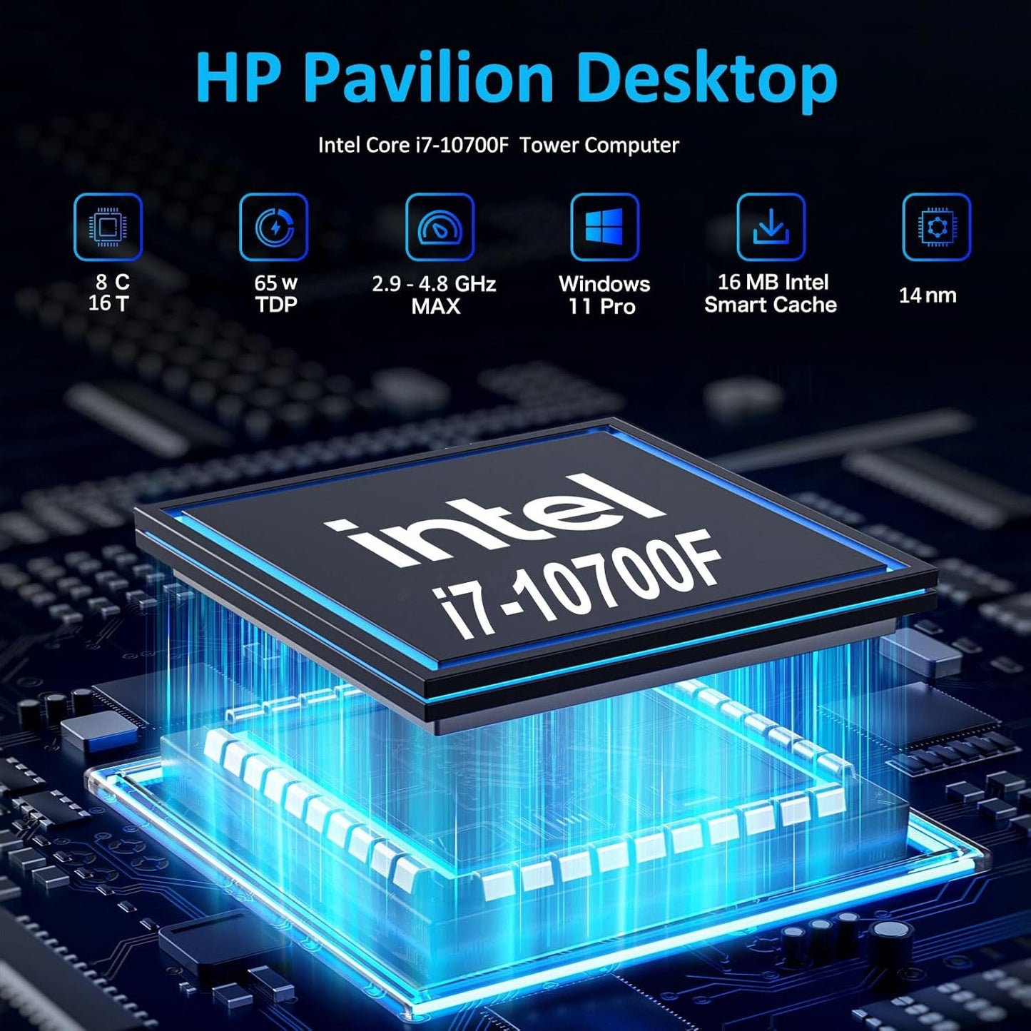 HP Pavilion i7 Desktop PC: 32GB RAM, 1TB SSD, Win 11 Pro