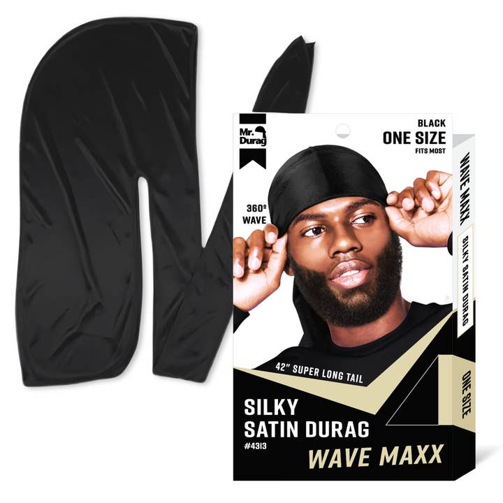 Mr. Durag Wave Maxx Silky Satin Durag - 360 Waves, Breathable, Stretchy