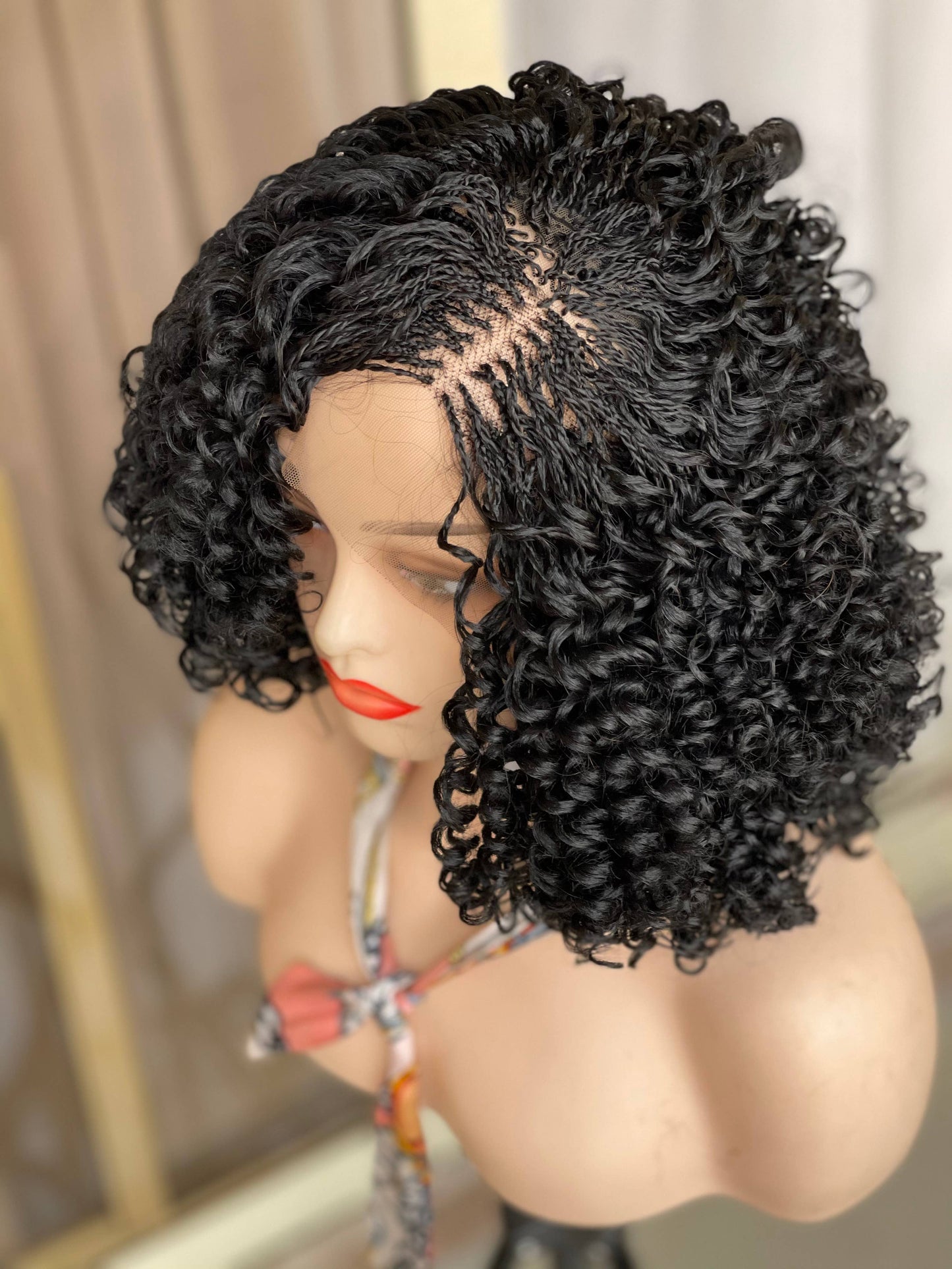 Luxurious Short Knotless Braids Senegalese Twist Wig for Black Women