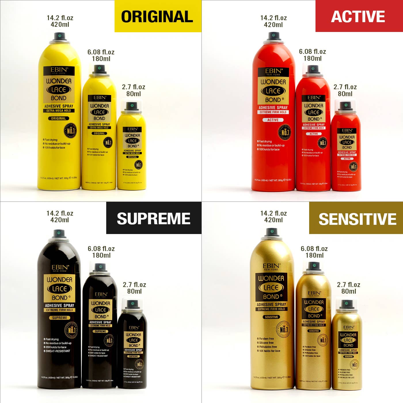 EBIN NEW YORK Supreme Hold Wonder Lace Bond Wig Adhesive Spray