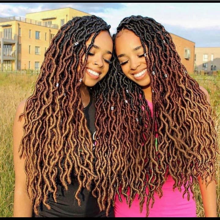 Handmade Braided Gypsy Faux Locs Lace Front Wig for Black Women