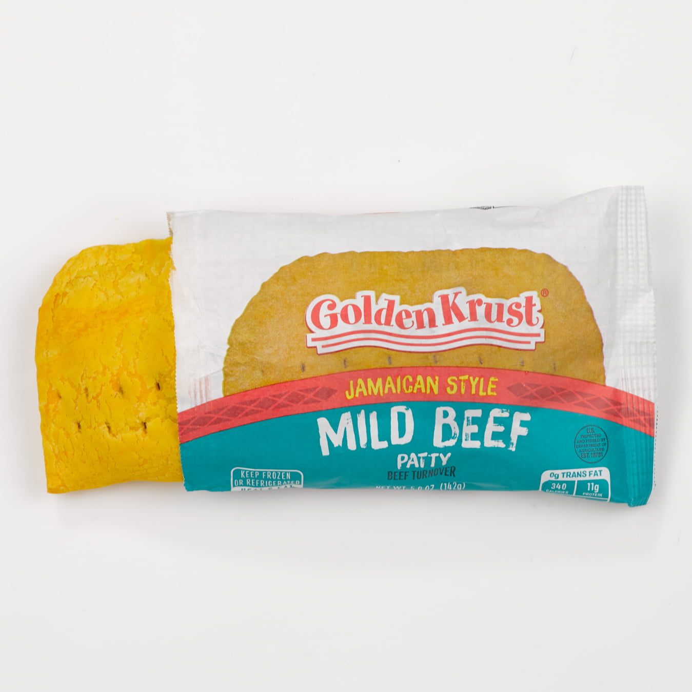 Golden Krust Mild Beef Jamaican Frozen Appetizer Patties, 1ct, 5oz (142g)