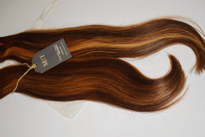 Luminous Highlighted P4/27 Virgin Human Hair Bundle, Straight Texture, Soft Body