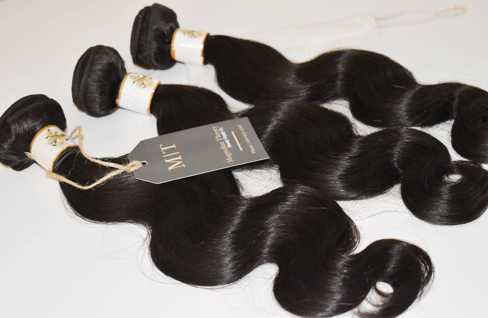 Luminous Bodywave Virgin Human Hair Extensions Bundle – Natural Black Weave
