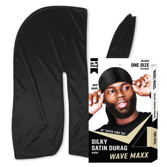 Mr. Durag Wave Maxx Silky Satin Durag - 360 Waves, Breathable, Stretchy