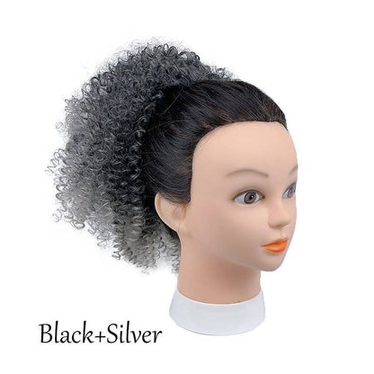 Short Afro Kinky Curly Drawstring Ponytail: Heat Resistant Hair Extension