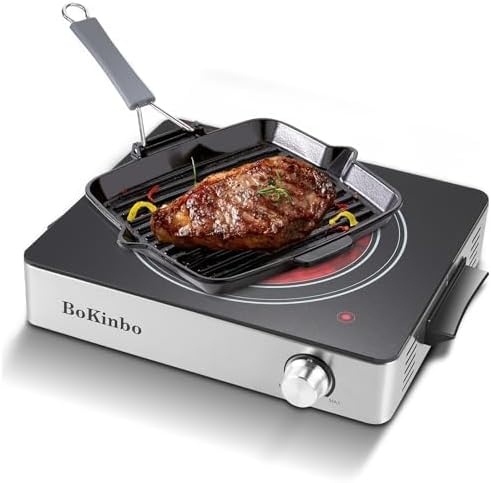 BoKinbo 1800W Portable Infrared Electric Burner - Compact Countertop Hot Plate