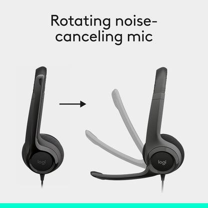 Logitech H390 Wired USB Headset with Noise-Cancelling Mic for PC Gaming & Meetings