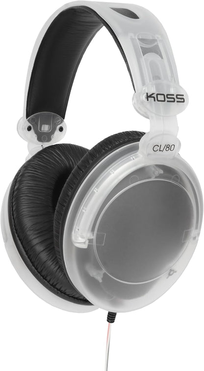 Koss CL/80 Over-Ear Headphones: Clear Retro Design, Crystal Sound, 3.5mm Plug