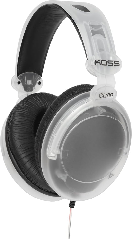 Koss CL/80 Over-Ear Headphones: Clear Retro Design, Crystal Sound, 3.5mm Plug