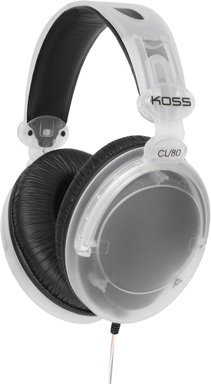 Koss CL/80 Over-Ear Headphones: Clear Retro Design, Crystal Sound, 3.5mm Plug