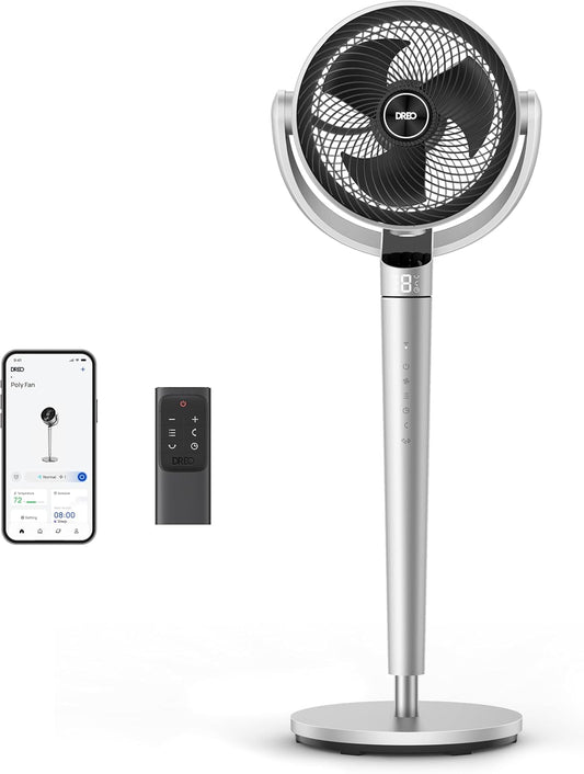 Dreo 43-inch Smart Oscillating Floor Fan: Quiet DC Motor, Wi-Fi, Alexa Control