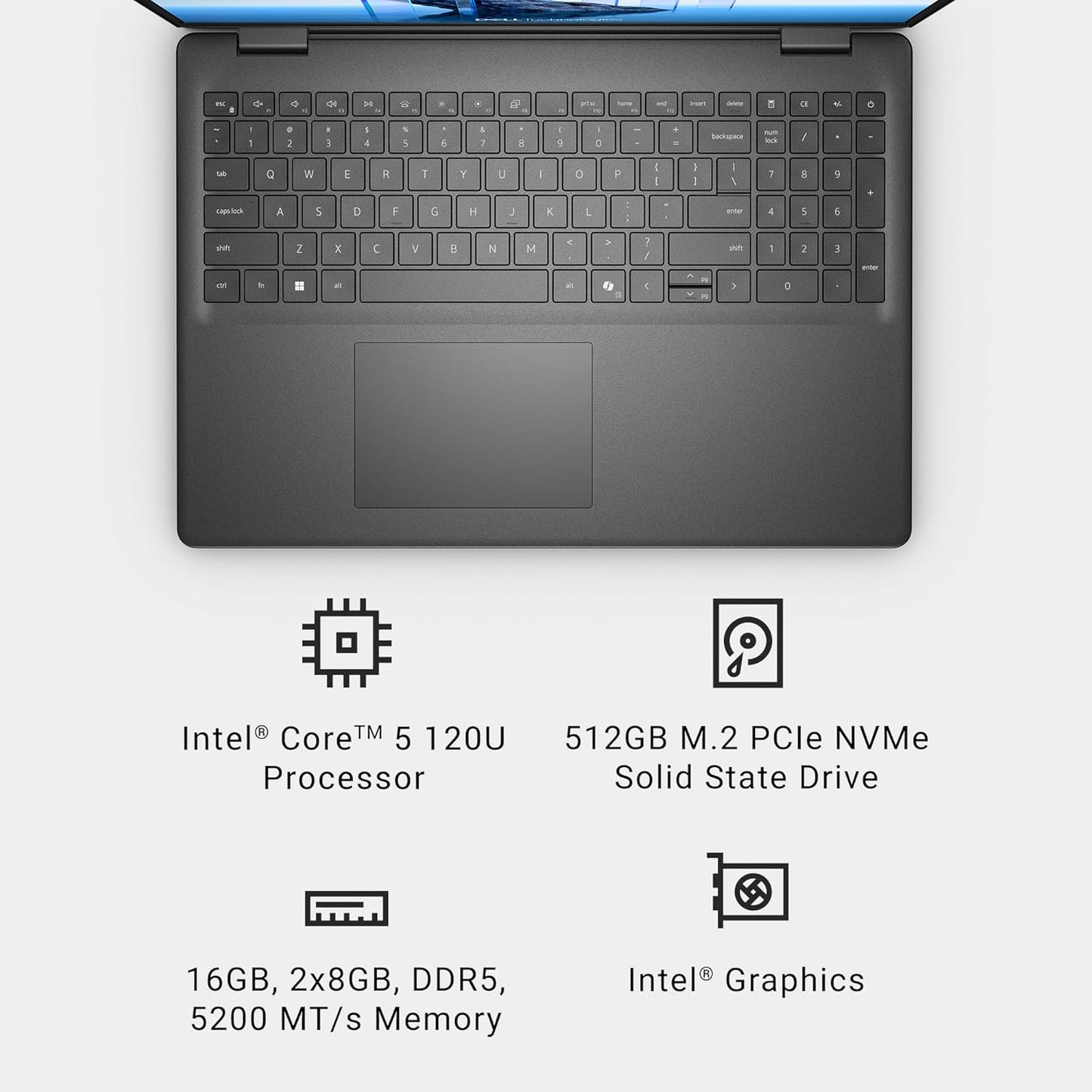 Dell 16-inch FHD+ Touchscreen Laptop: 16GB DDR5 RAM, 512GB SSD, Windows 11