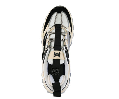 Mazino Core Fashion Chunky Sneakers for Men -Men's Athleisure Casual Shoes in (Cream/Black /7.5)