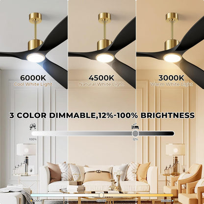 Smart 52-inch Outdoor/Indoor Ceiling Fan with Light, Remote & Alexa Voice Control