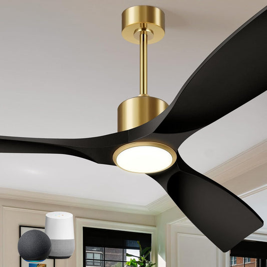 Smart 52-inch Outdoor/Indoor Ceiling Fan with Light, Remote & Alexa Voice Control