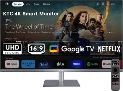 KTC 32-inch 4K UHD Smart Monitor with Google TV & HDR
