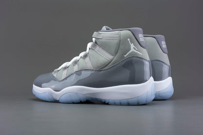 Nike mens Jordan 11 Retro shoes, Medium Grey/White-cool Grey