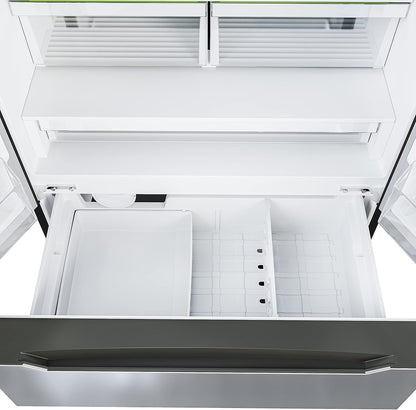 KoolMore RS-FR22 22.5 cu. ft. Stainless Steel French Door Refrigerator with Ice Maker