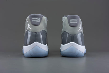Nike mens Jordan 11 Retro shoes, Medium Grey/White-cool Grey