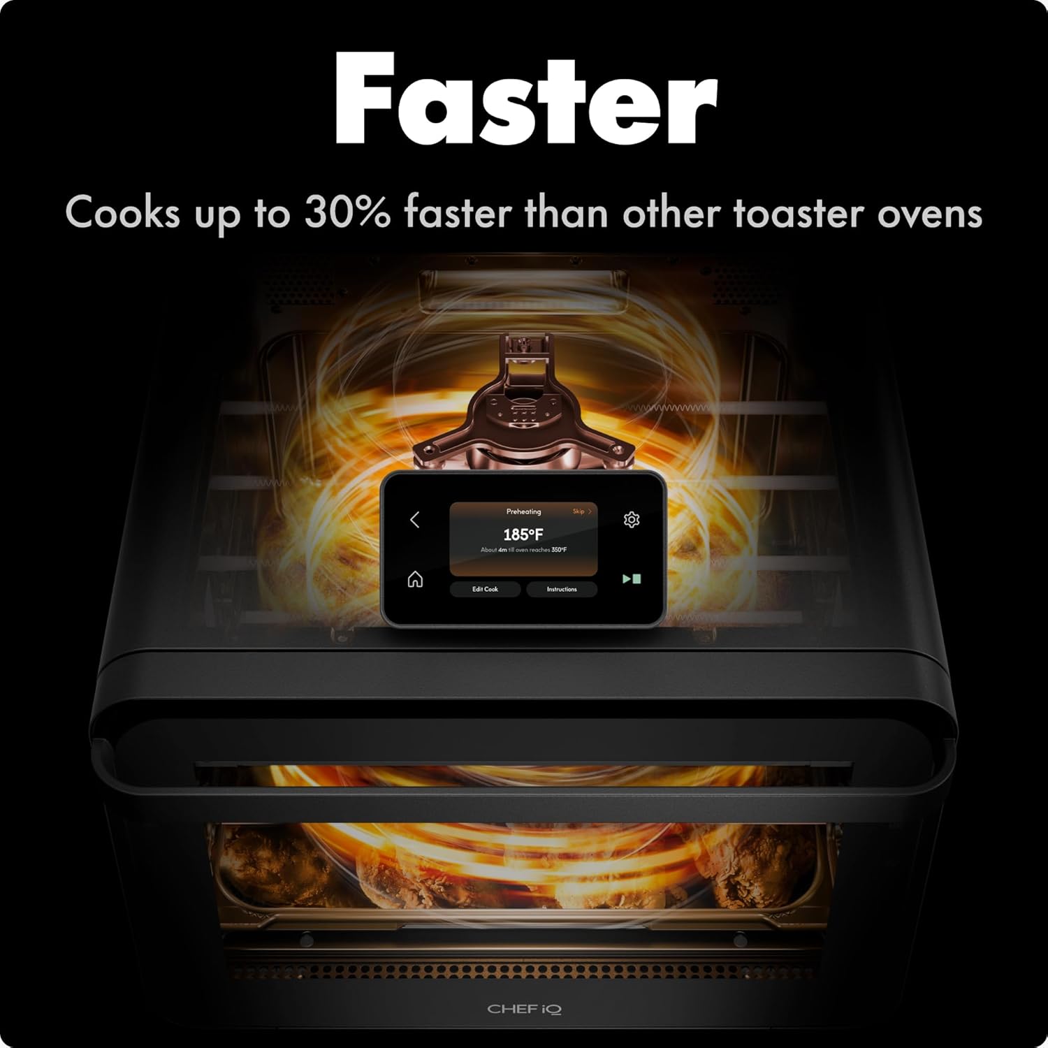 CHEF iQ Smart MiniOven: 11-in-1 Countertop Convection Air Fryer Toaster Oven