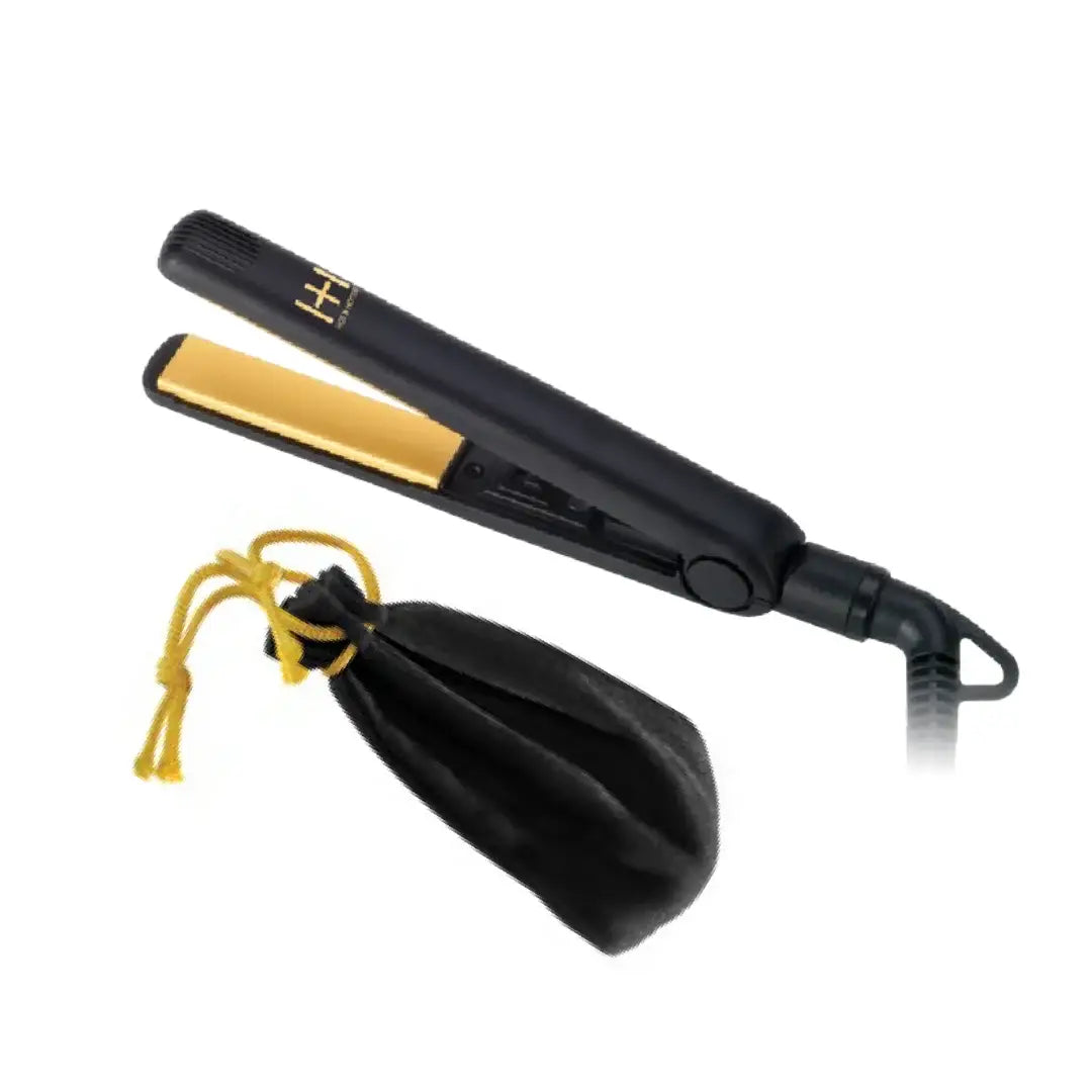 Hot & Hotter Gold Ceramic Mini Flat Iron 5/8-inch: Ionic, Portable, Frizz-Free